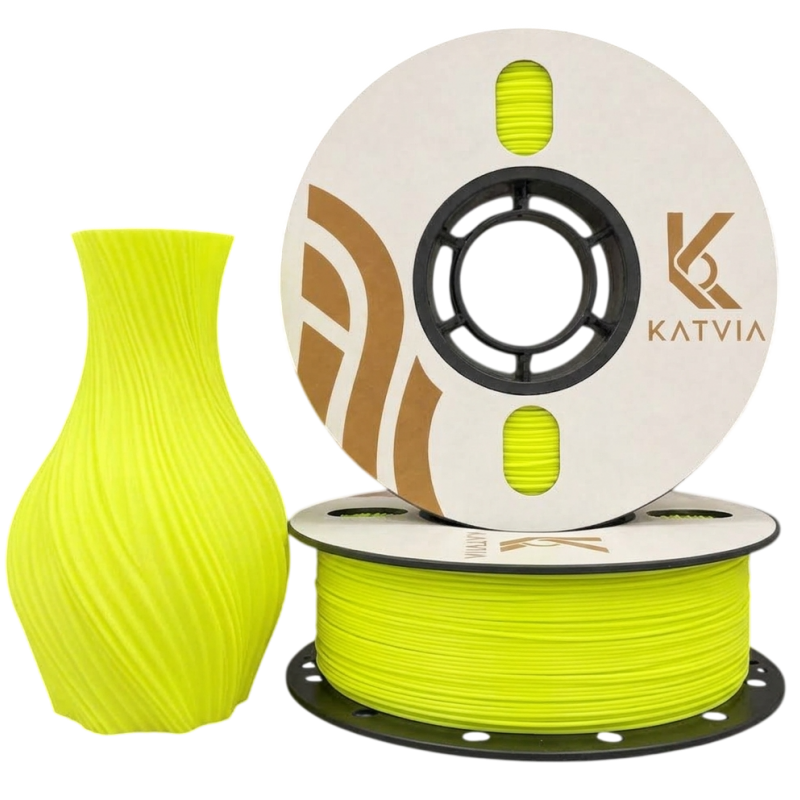 Katvia 3D PLA Filament Sarı - Pürüzsüz Yüzey ve Canlı Renk