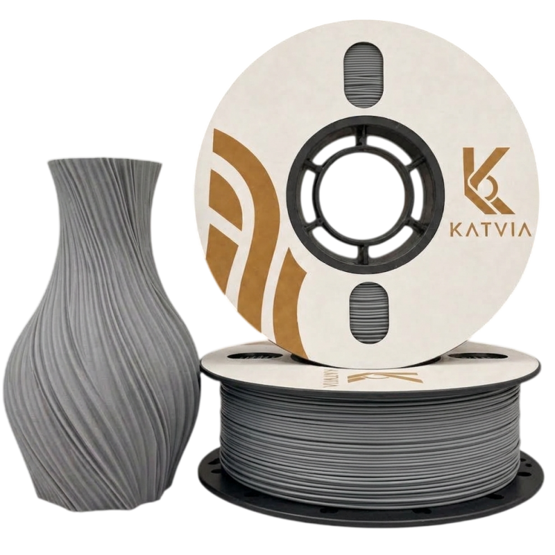 Katvia Gümüş Gri PLA Filament 1.75mm 1Kg 3D Yazıcı Filamenti