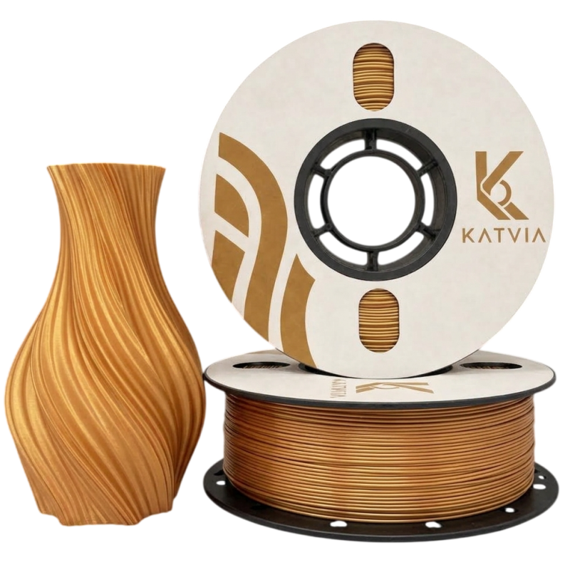 Katvia Gold PLA Filament 1.75mm 1Kg 3D Yazıcı Filamenti